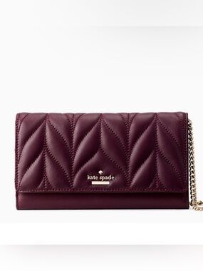 EUC Kate Spade Milou Briar Lane Quilted Wallet w/Chain Strap